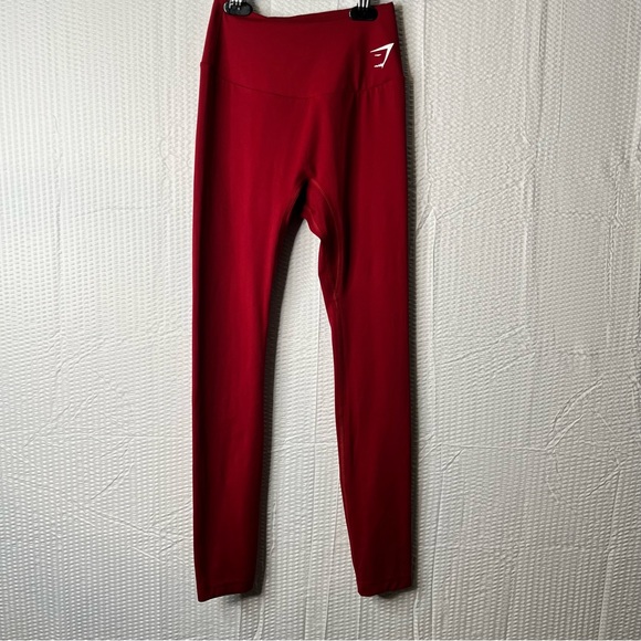Gymshark Pants - Gymshark High-Waisted Maroon Training Leggings Women's Size Small Stretch Pants